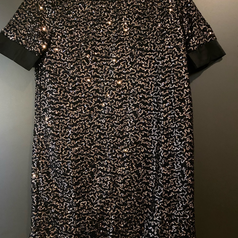 Sequin dress bow back